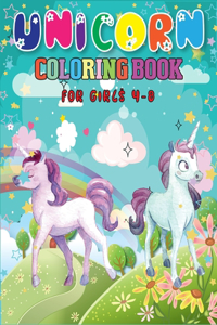 Unicorn Coloring Book for Girls 4-8