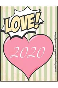 Love! 2020 18 Month 2019-2020 Academic Year Monthly Planner