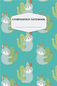 Sloth Composition Notebook