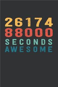 2 617 488 000 Seconds Awesome: funny 83th Birthday Gift Notebook lined 6x9 Inch 100 Pages