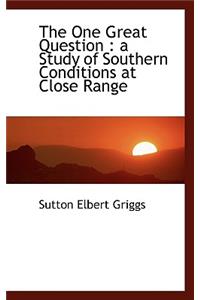 The One Great Question: A Study of Southern Conditions at Close Range