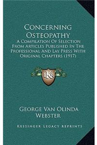 Concerning Osteopathy