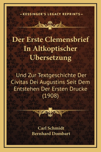 Erste Clemensbrief In Altkoptischer Ubersetzung