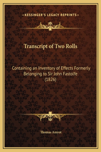 Transcript of Two Rolls