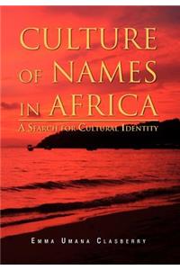 Culture of Names in Africa