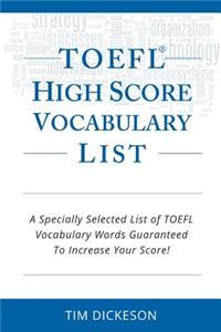 TOEFL iBT High Score Vocabulary List