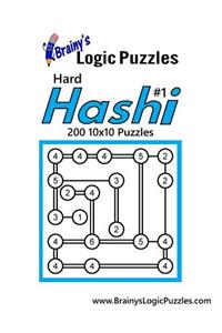 Brainy's Logic Puzzles Hard Hashi #1 200 10x10 Puzzles