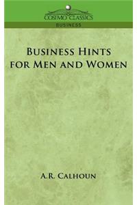 Business Hints for Men and Women