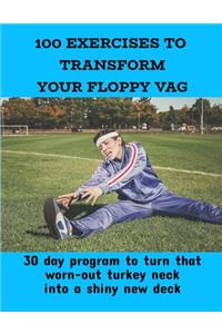 100 Exercises To Transform Your Floppy Vag, Fake Book Cover For Women, 90 Page Blank Lined Notebook