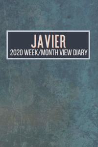 JAVIER 2020 Week/Month View Diary