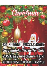 Christmas 235 Sudoku Puzzle Book Easy Sudoku Puzzle For Kids