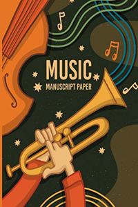 Wide Staff music Manuscript Paper