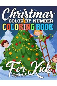 Christmas Color By Number Coloring Book for Kids Ages 4-7