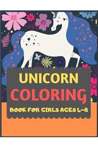Unicorn Coloring Book For Girls Ages 4-8