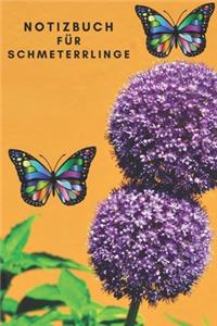Notizbuch für Schmeterrlinge Bullets gepunktet A5 100 Seiten, Vintage Softcover, Weißes Papier - Dickes Notizheft, Skizzenbuch, Zeichenbuch, Blankobuch, Sketchbook