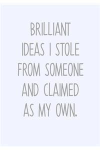 Brilliant Ideas I Stole From Someone And Claimed As My Own