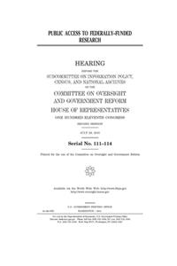 Public access to federally-funded research
