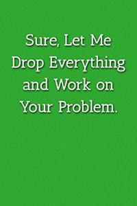 Sure, Let Me Drop Everything and Work on Your Problem. Notebook