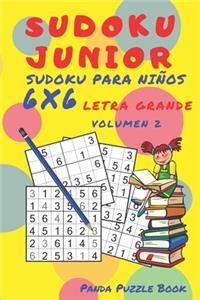 Sudoku Junior - Sudoku Para Niños 6x 6 Letra Grande - Volumen 2