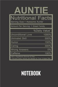 auntie nutritional facts