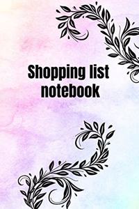 Shopping List Notebook