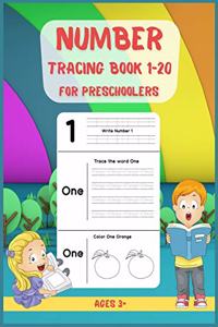 Number Tracing Book for Preschoolers 1-20