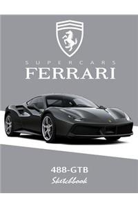 Supercars Ferrari 488-Gtb Sketchbook