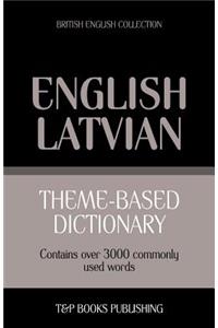 Theme-based dictionary British English - Latvian - 3000 words