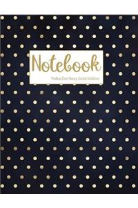 Notebook Polka Dot Navy Gold Edition
