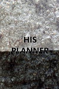 2019 Daily Planner for Men His Planner Engraved Carved Stone Style 384 Pages