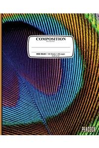 Composition Notebook Peacock
