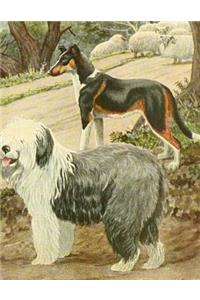 A Trio of Dogs At Play Notebook 8.5 x 11 150 lined pages glossy softcover