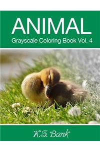 Animal Grayscale Coloring Book Vol. 4
