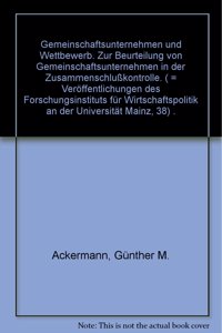 Gemeinschaftsunternehmen Und Wettbewerb