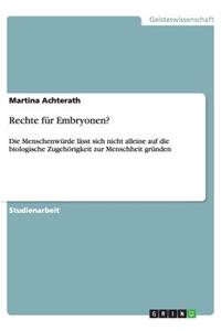 Rechte für Embryonen?
