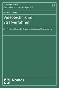 Videotechnik Im Strafverfahren