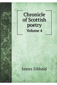 Chronicle of Scottish Poetry Volume 4