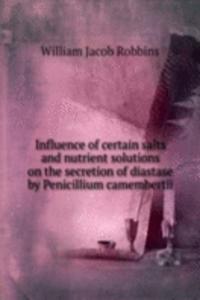 Influence of certain salts and nutrient solutions on the secretion of diastase by Penicillium camembertii