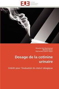 Dosage de la cotinine urinaire