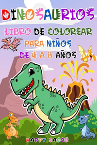 Dinosaurios Libro de Colorear para Niños de 4 a 8 Años