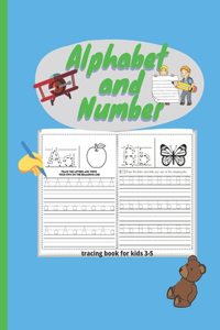 Alphabet And Number Tracing Book for Kids 3-5