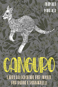 Libri da colorare per adulti per penne e pennarelli - Mandala - Animali - Canguro