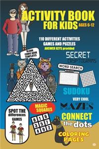 Activity Book For Kids Ages 6-12