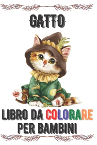 gatto libro da colorare per bambini