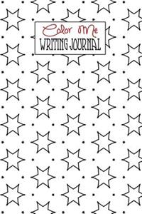 Color Me Writing Journals: A 6x9 Small Notebook, Star Pattern Coloring Pages