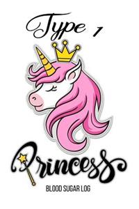 Type 1 Princess Blood Sugar Log