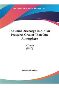 The Point Discharge in Air for Pressures Greater Than One Atmosphere