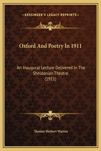 Oxford And Poetry In 1911