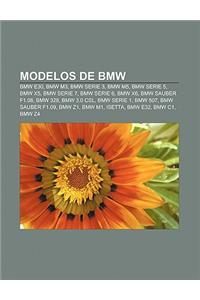 Modelos de BMW: BMW E30, BMW M3, BMW Serie 3, BMW M5, BMW Serie 5, BMW X5, BMW Serie 7, BMW Serie 6, BMW X6, BMW Sauber F1.08, BMW 328