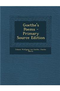 Goethe's Poems